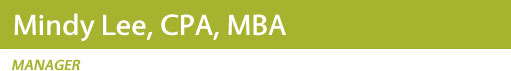 Mindy Lee, CPA, MBA